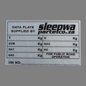 Data Plate - Punched With Your Numbers