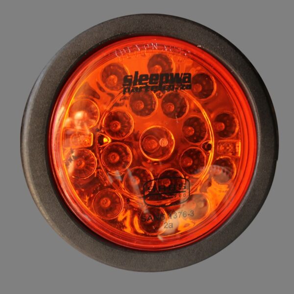 Amber Light LED - Round 12/24 Volt