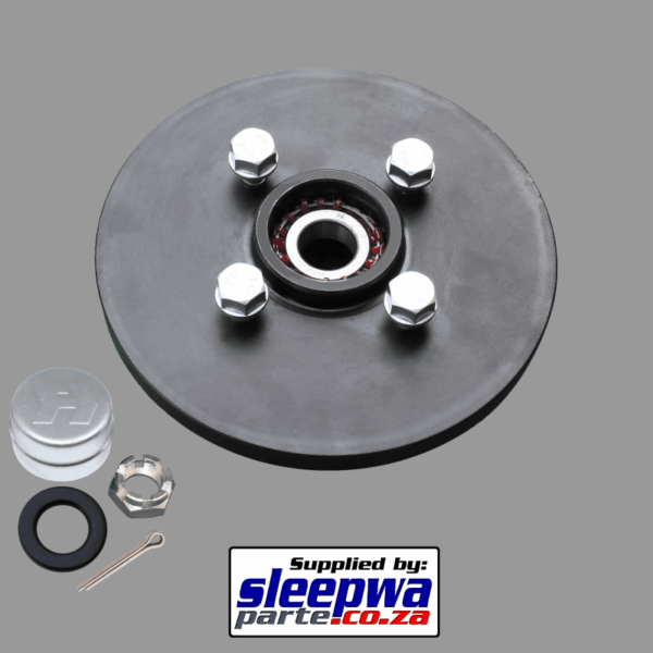 U/Braked Hub - 1600kg, 45mm Square Beam Axle - Complete