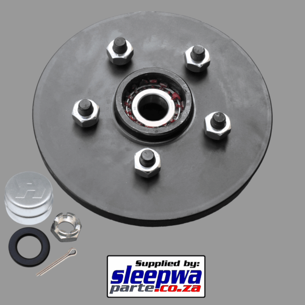 U/Braked Hub - 1600kg, 45mm Square Beam Axle - Complete