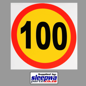 Speed Limit Decal 100km/h