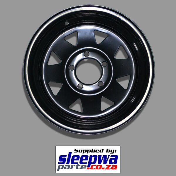 14" Epoxy Coated Black Rim Only, 5/114 PCD