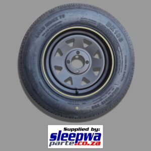 WT13-155-01B 13" Rim & 155/80 R13 Tyre Black Rim - Import, 4/100 PCD