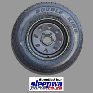 WT14-195-02B 14" Black Rim & 195 R14 Tyre - Import, 5/114 PCD