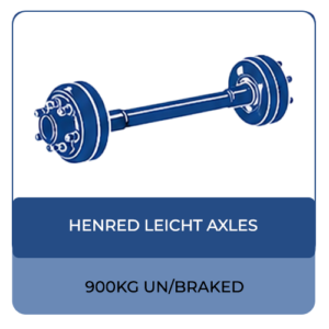 HENRED Leicht - 3000kg, 55mm SQ U/Braked Axle Full Beam, 1365mm