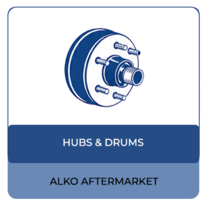 U/Braked Hub - 900kg, 40mm Round Beam Axle - Complete
